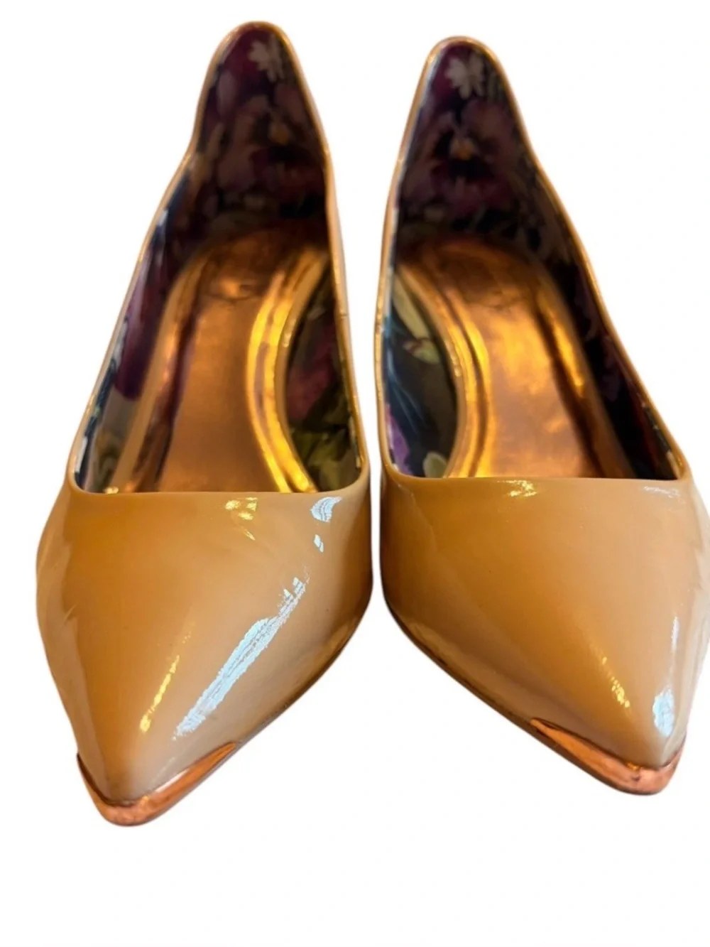 TED BAKER London NUDE KAAWA BEIGE LEATHER STILETTO 4” HEEL  STYLE 06774 US SZ 8